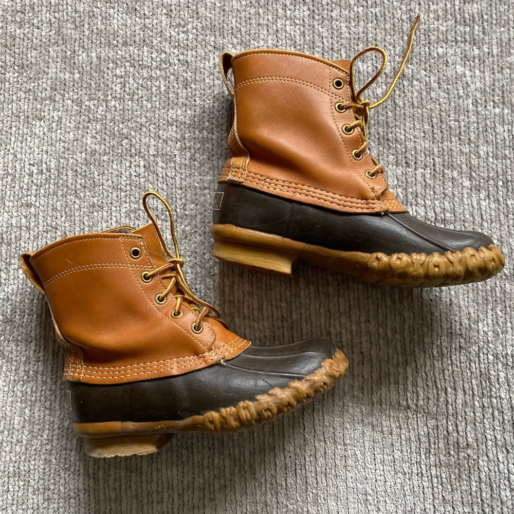 L.L. Bean Maine Hunting Shoe Duck Boots Size 5 Made In USA Vintage Timeless‎